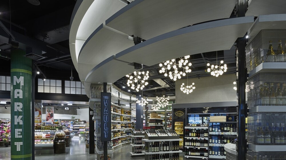 A spacious store offering a wide variety of food and drinks.